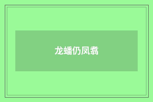 龙蟠仍凤翥