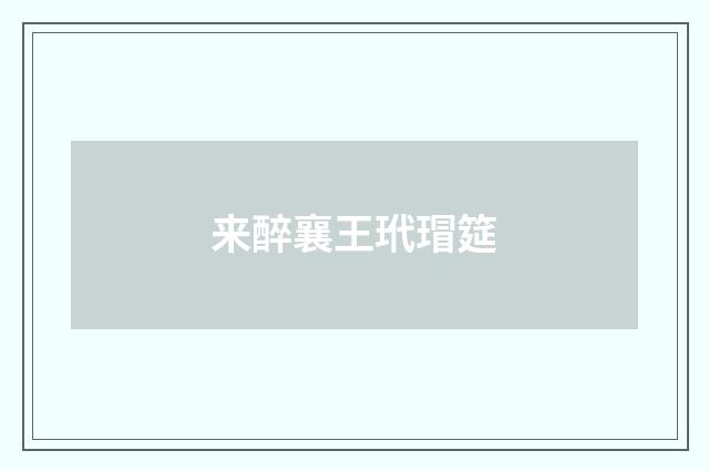 来醉襄王玳瑁筵