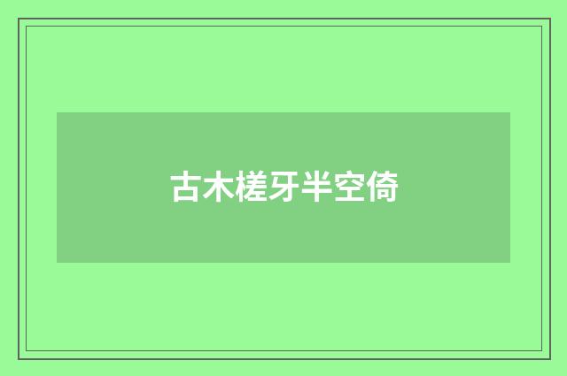 古木槎牙半空倚