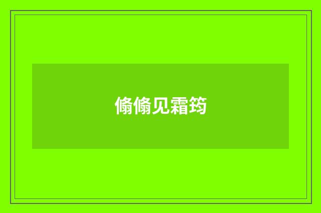 翛翛见霜筠