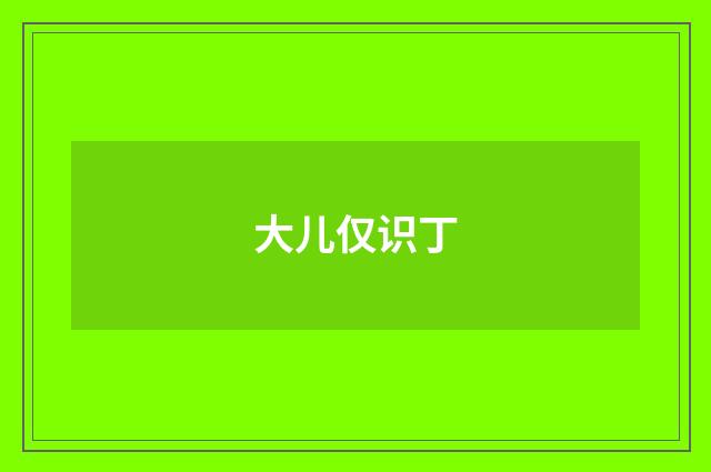 大儿仅识丁
