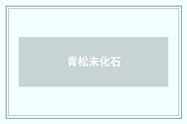 青松未化石