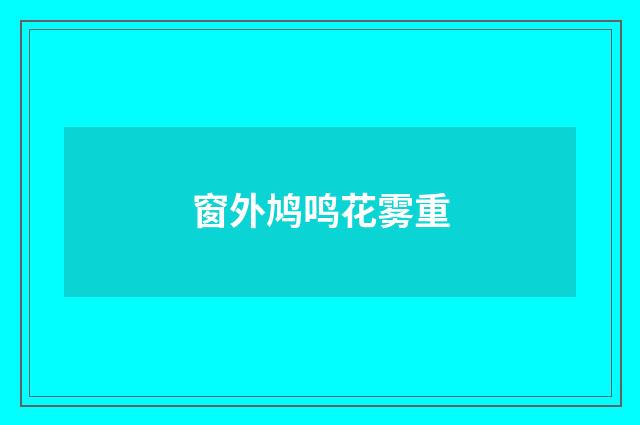 窗外鸠鸣花雾重