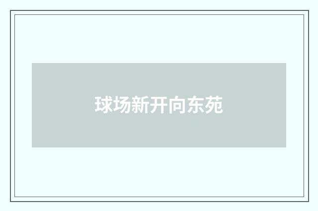 球场新开向东苑