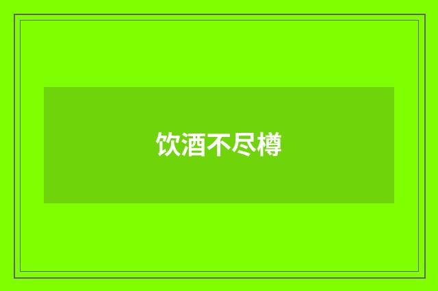 饮酒不尽樽