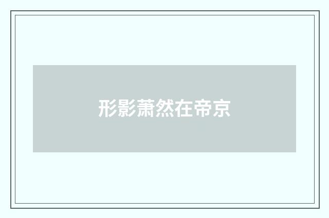 形影萧然在帝京