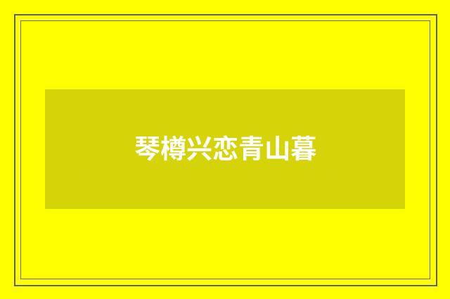 琴樽兴恋青山暮