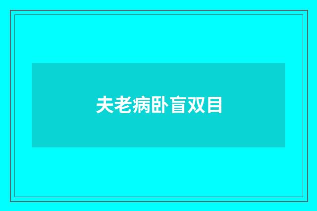 夫老病卧盲双目