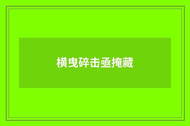 横曳碎击亟掩藏