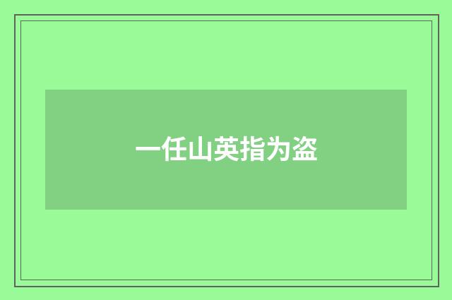一任山英指为盗