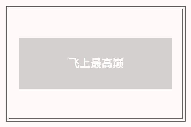 飞上最高巅