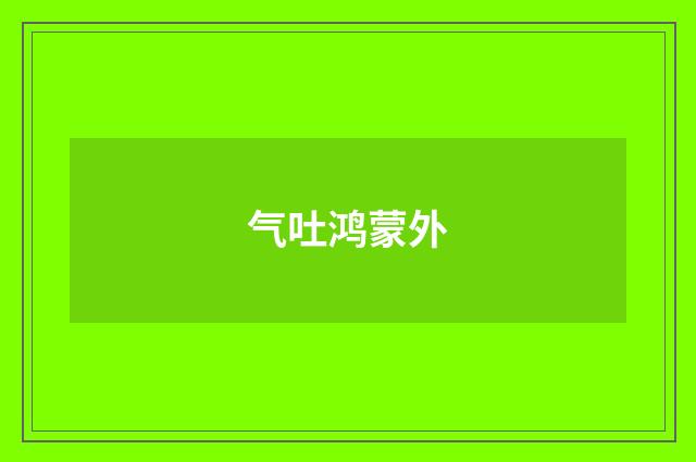 气吐鸿蒙外