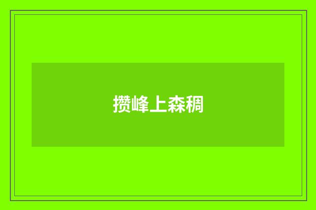 攒峰上森稠