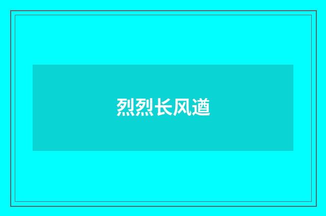 烈烈长风遒