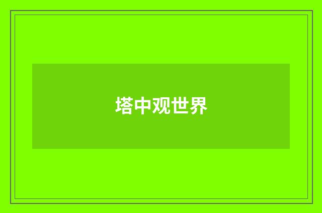 塔中观世界