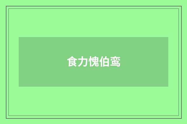 食力愧伯鸾