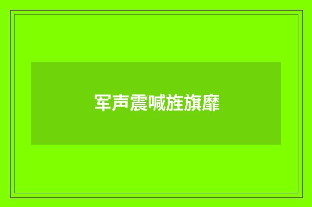 军声震喊旌旗靡