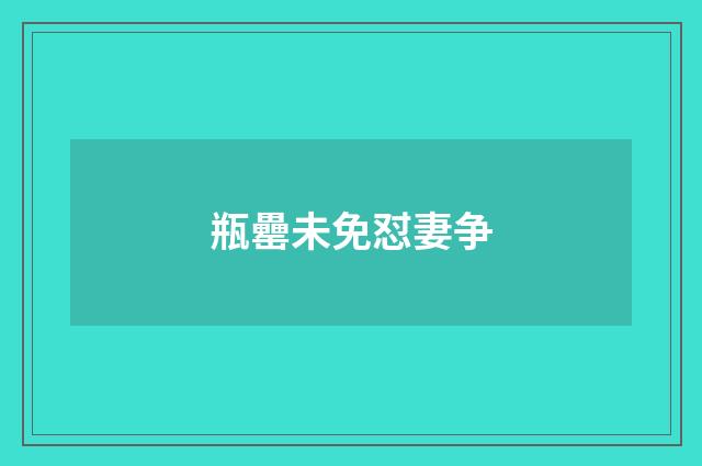 瓶罍未免怼妻争