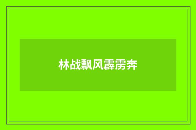 林战飘风霹雳奔