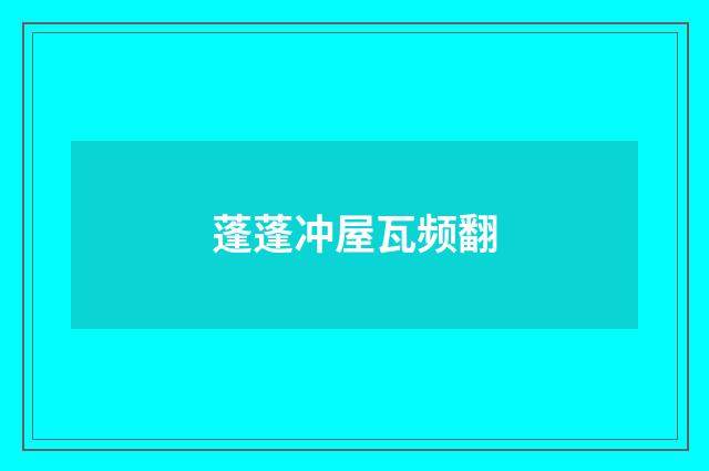 蓬蓬冲屋瓦频翻