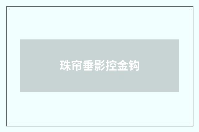 珠帘垂影控金钩