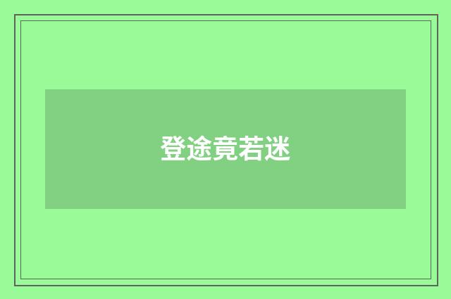 登途竟若迷