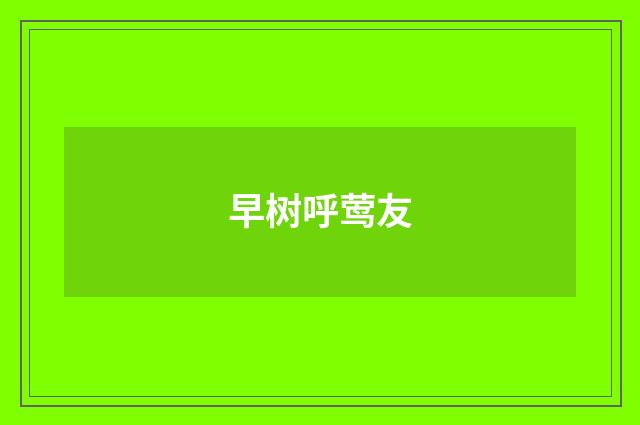 早树呼莺友