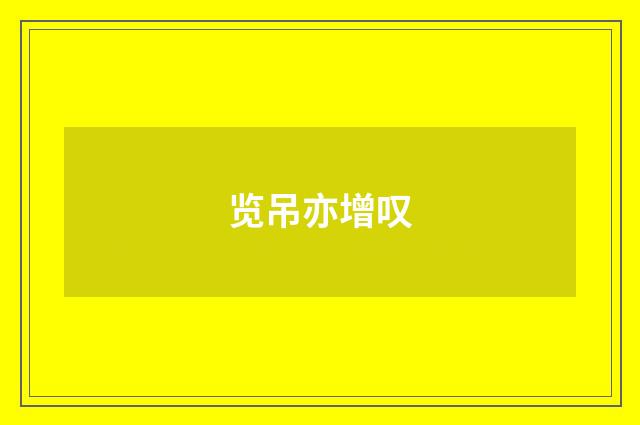 览吊亦增叹