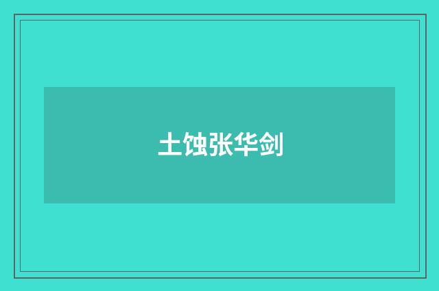土蚀张华剑