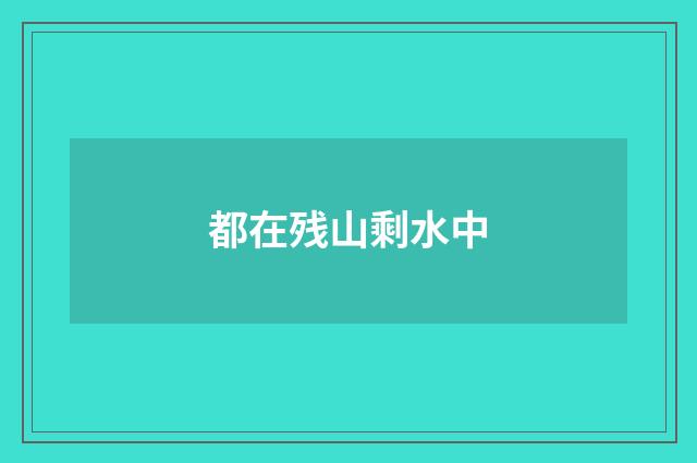 都在残山剩水中
