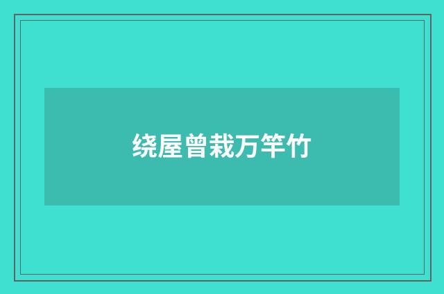 绕屋曾栽万竿竹