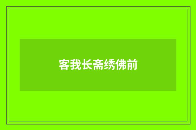 客我长斋绣佛前