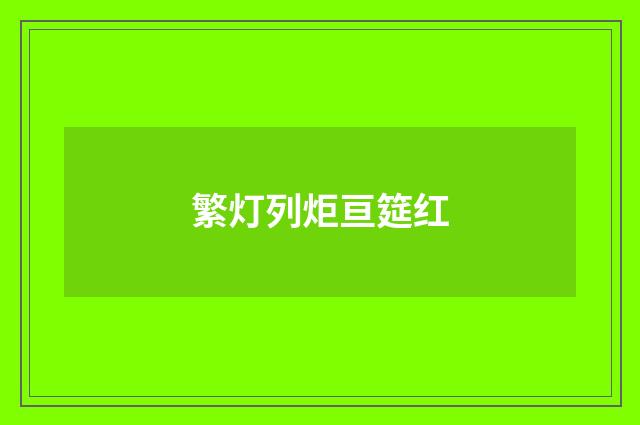 繁灯列炬亘筵红