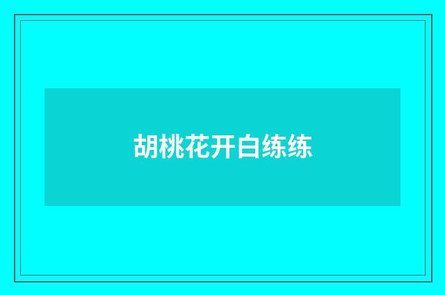 胡桃花开白练练