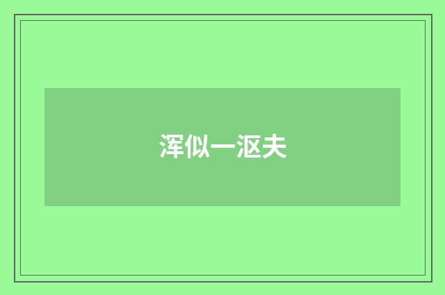 浑似一沤夫