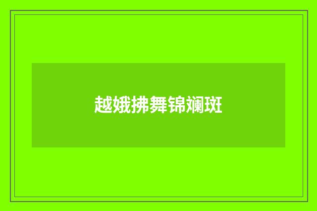 越娥拂舞锦斓斑