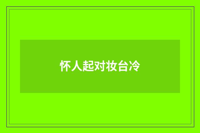 怀人起对妆台冷