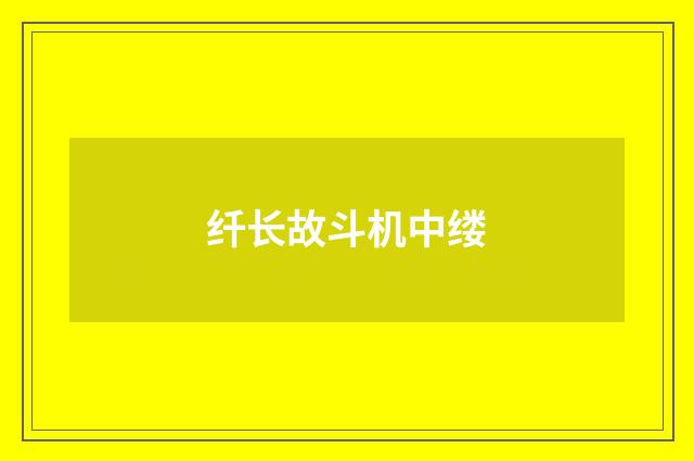 纤长故斗机中缕
