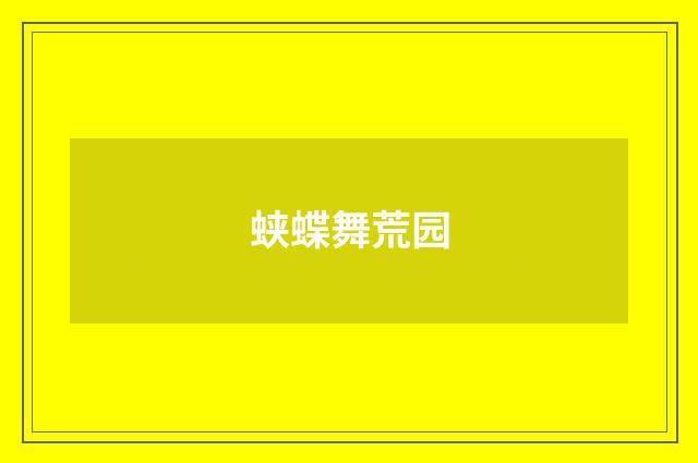 蛱蝶舞荒园