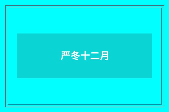 严冬十二月