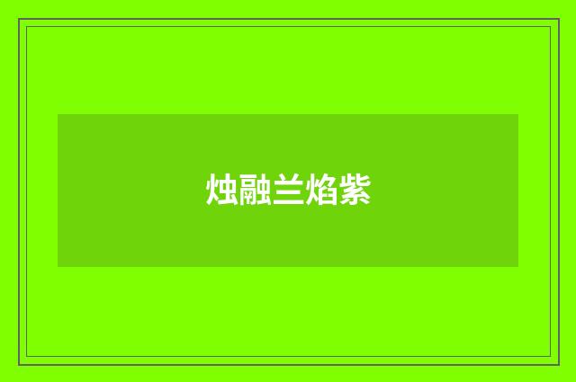 烛融兰焰紫
