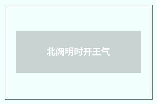 北阙明时开王气