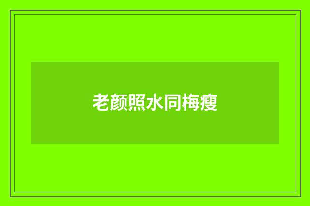 老颜照水同梅瘦