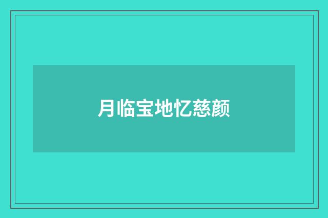 月临宝地忆慈颜