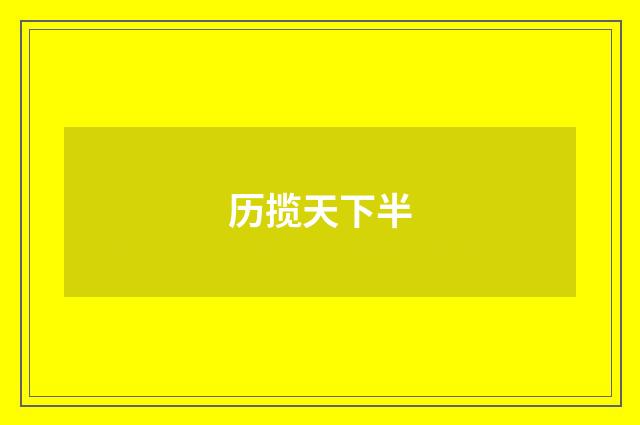 历揽天下半