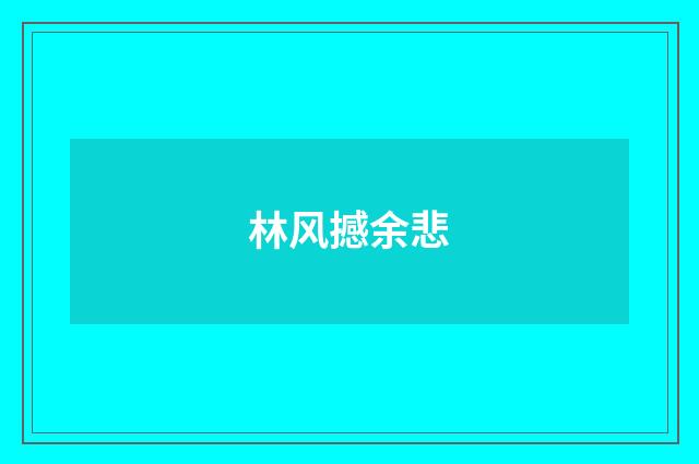 林风撼余悲