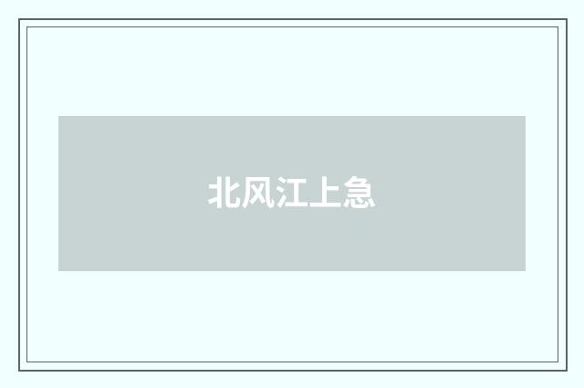 北风江上急