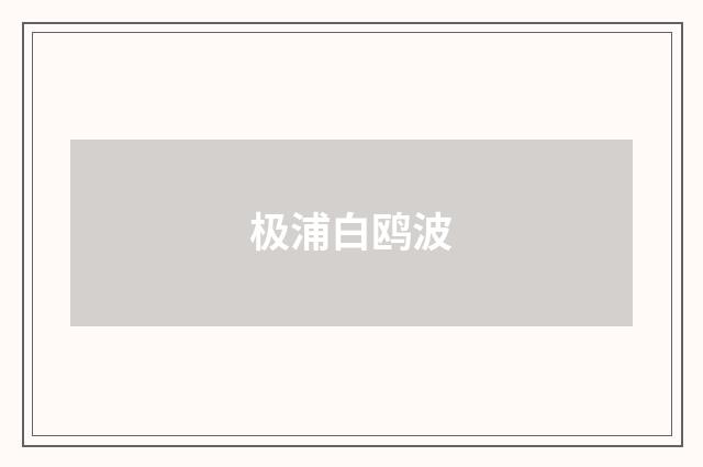 极浦白鸥波