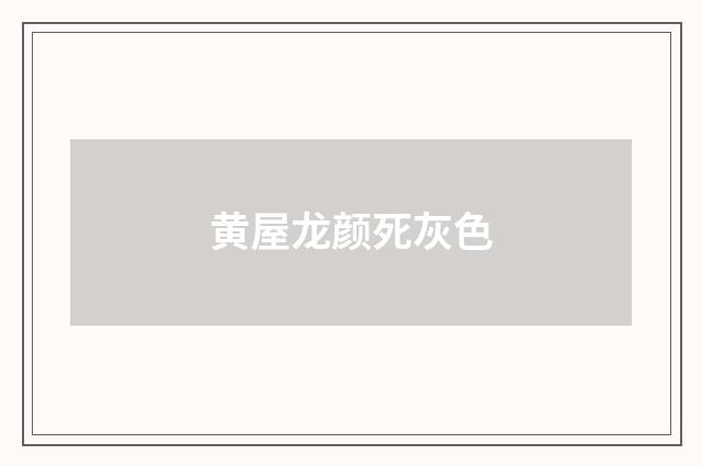 黄屋龙颜死灰色