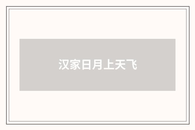 汉家日月上天飞